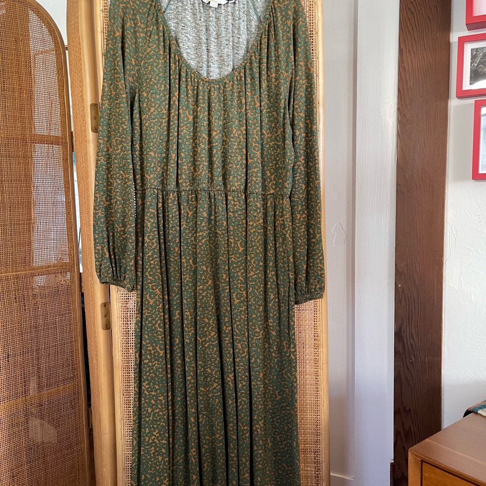 Boden Green Floral Dress
